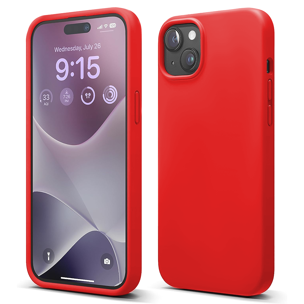 Husa Soft Silicone - iPhone 15 Plus - Rosu
