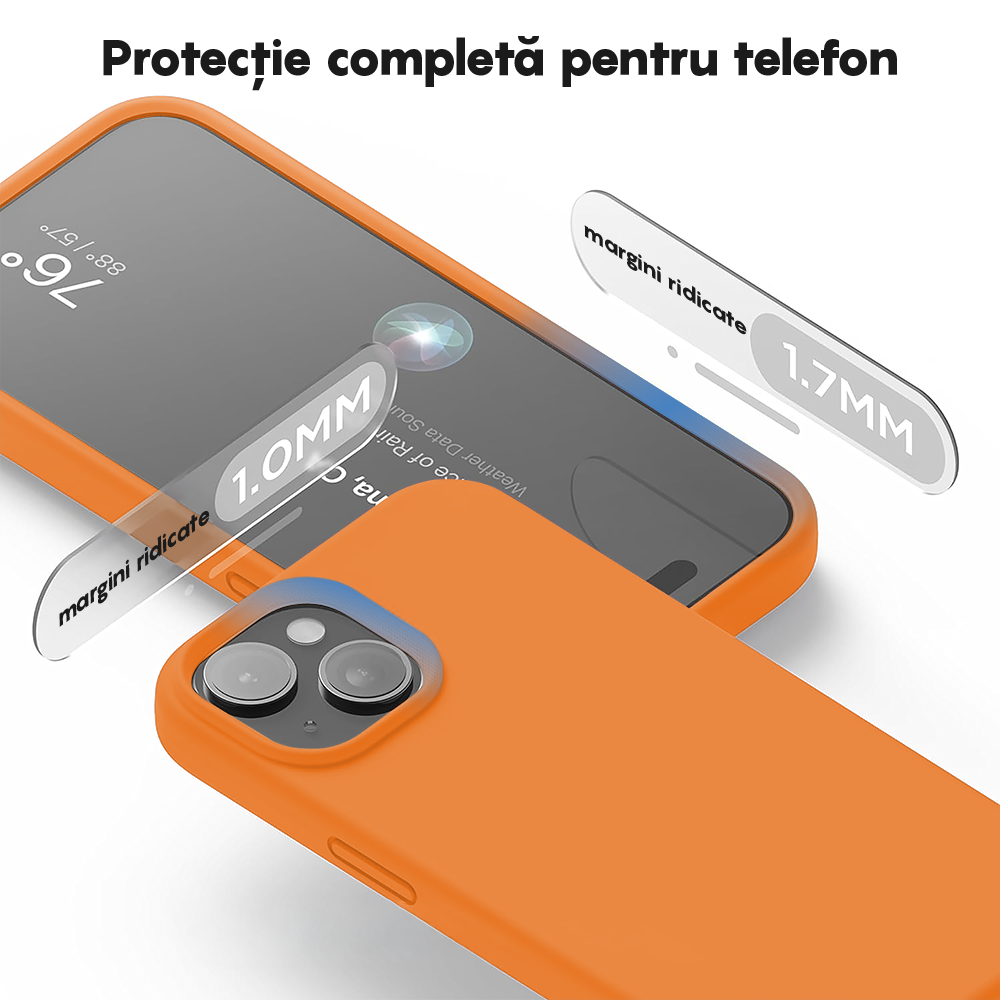 Husa Soft Silicone - iPhone 15 Plus - Nectarine