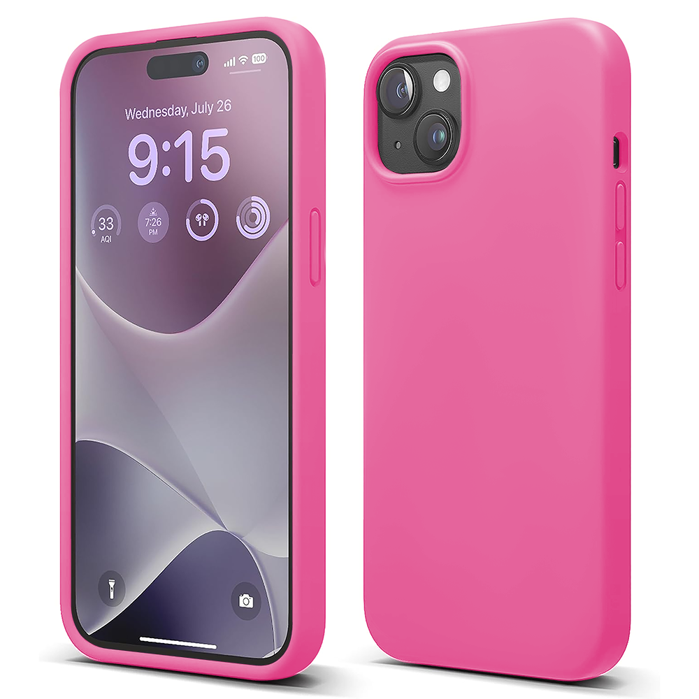 Husa Soft Silicone - iPhone 15 Plus - Fuchsia