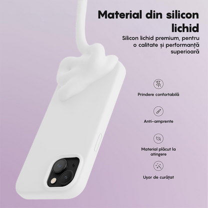 Husa Soft Silicone - iPhone 15 Plus - Alb