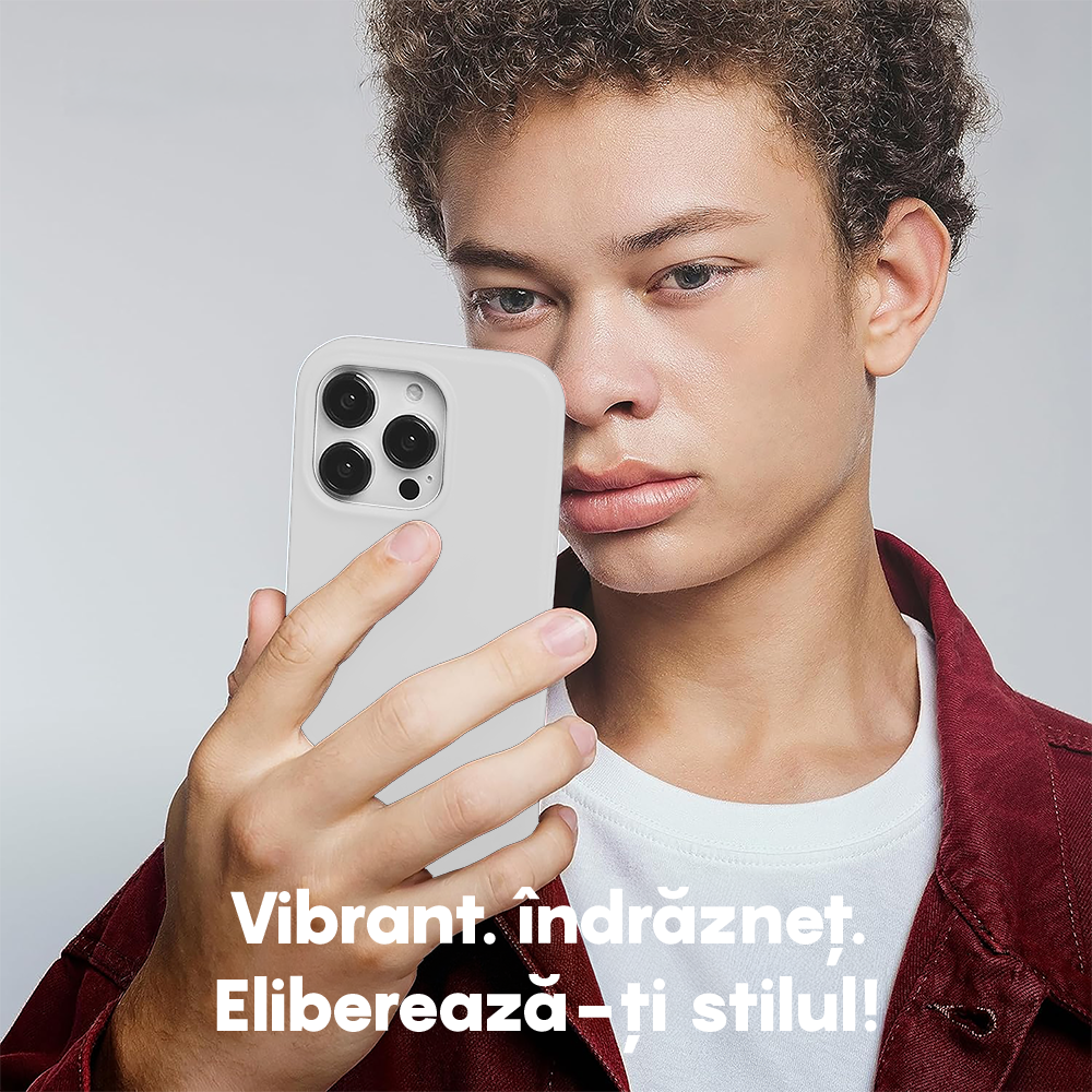 Husa Soft Silicone - iPhone 15 Plus - Alb