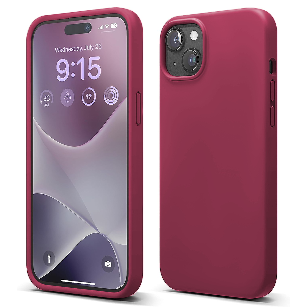 Husa Soft Silicone - iPhone 15 Plus - Burgundy