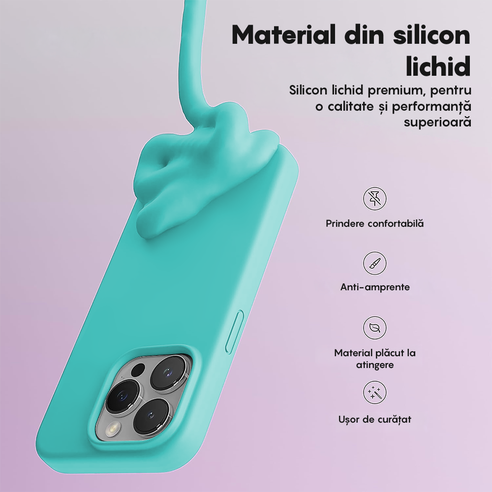 Husa Soft Silicone - iPhone 15 Pro Max - Turcoaz