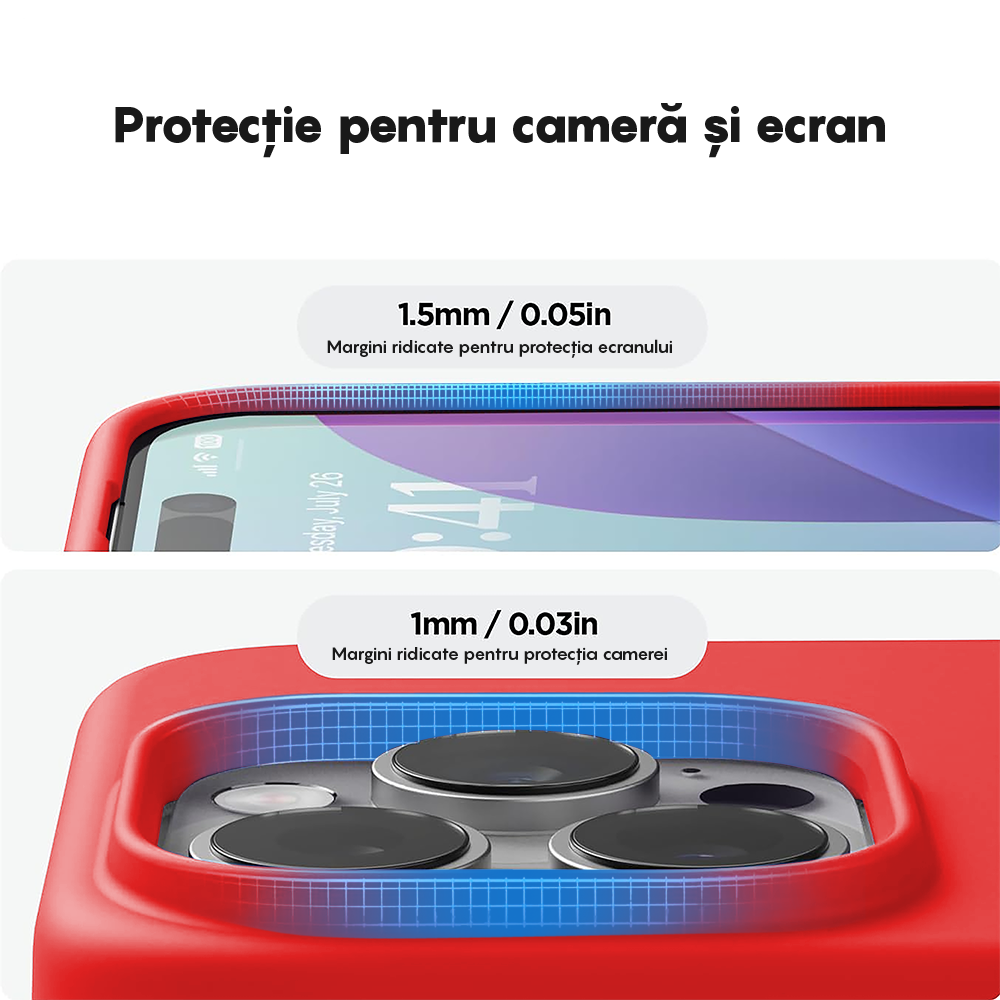 Husa Soft Silicone - iPhone 15 Pro Max - Rosu