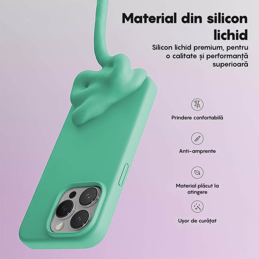 Husa Soft Silicone - iPhone 15 Pro Max - Webster Green