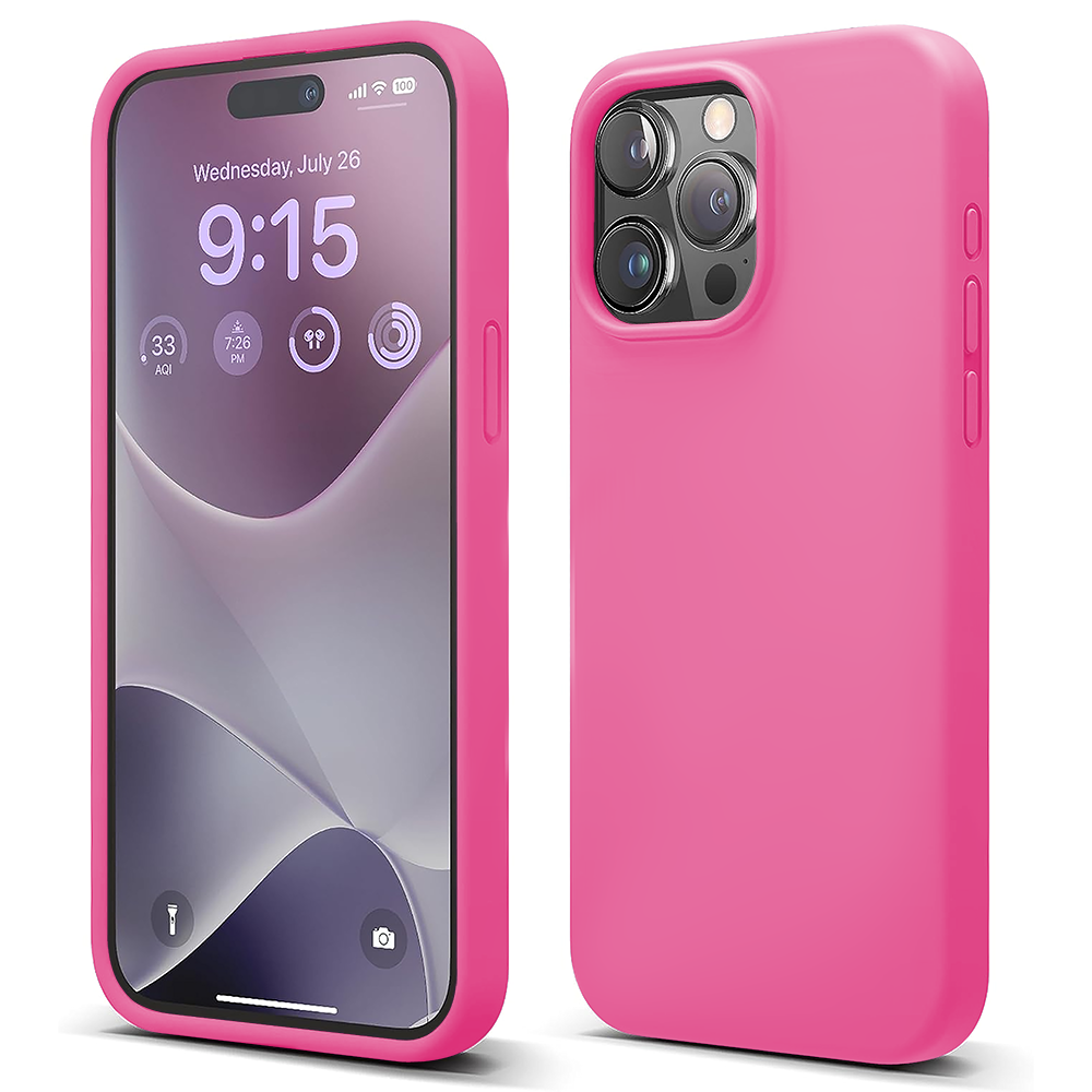 Husa Soft Silicone - iPhone 15 Pro Max - Fuchsia