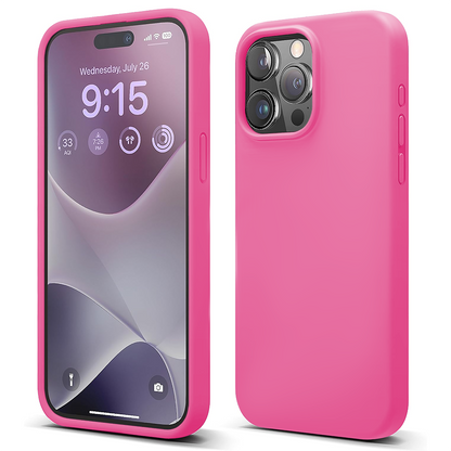 Husa Soft Silicone - iPhone 15 Pro Max - Fuchsia