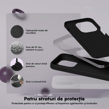 Husa Soft Silicone - iPhone 15 Pro Max - Negru