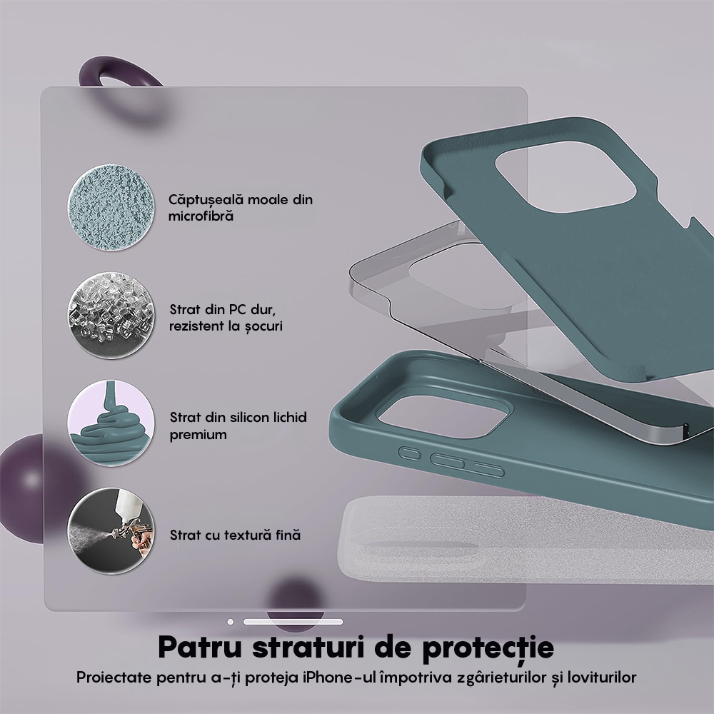 Husa Soft Silicone - iPhone 15 Pro Max - Midnight Blue