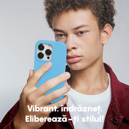 Husa Soft Silicone - iPhone 15 Pro - Cadet Blue