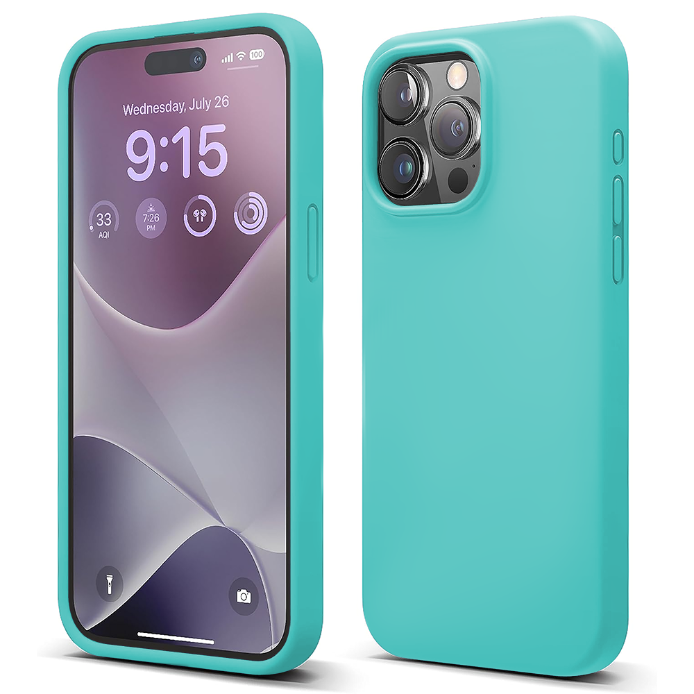 Husa Soft Silicone - iPhone 15 Pro - Turcoaz