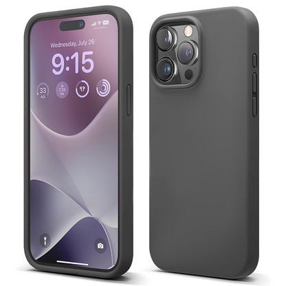 Husa Soft Silicone - iPhone 15 Pro - Dark Grey