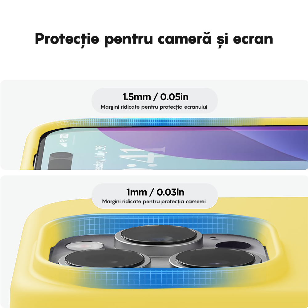 Husa Soft Silicone - iPhone 15 Pro - Galben