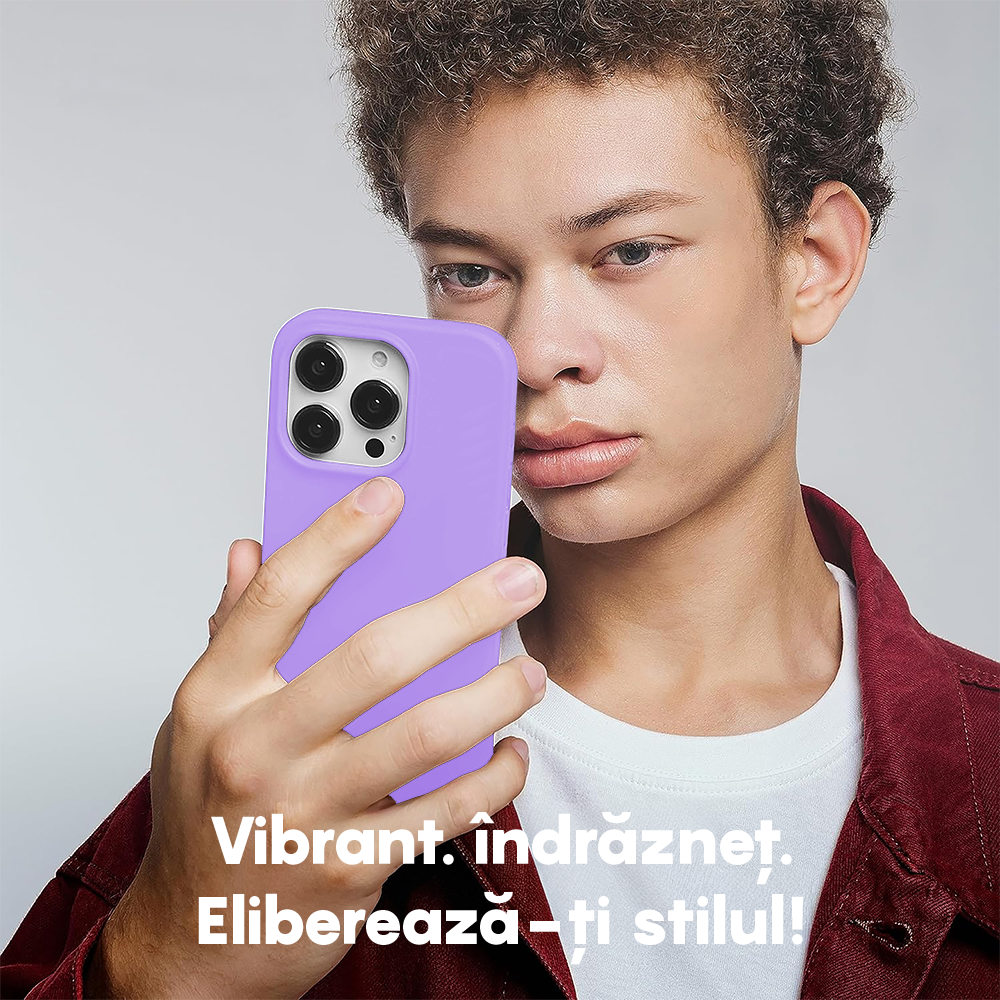 Husa Soft Silicone - iPhone 15 Pro - Light Lilac