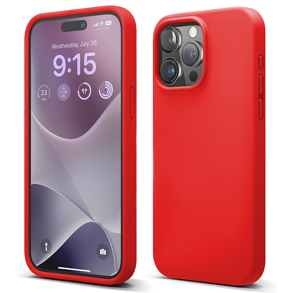 Husa Soft Silicone - iPhone 15 Pro - Rosu