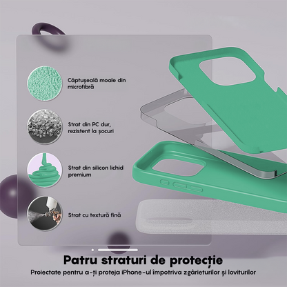 Husa Soft Silicone - iPhone 15 Pro - Webster Green