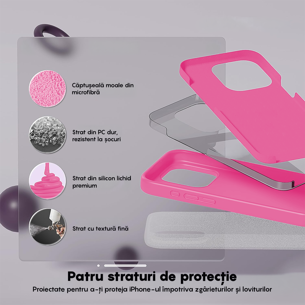 Soft Silicone Case - iPhone 15 Pro - Fuchsia
