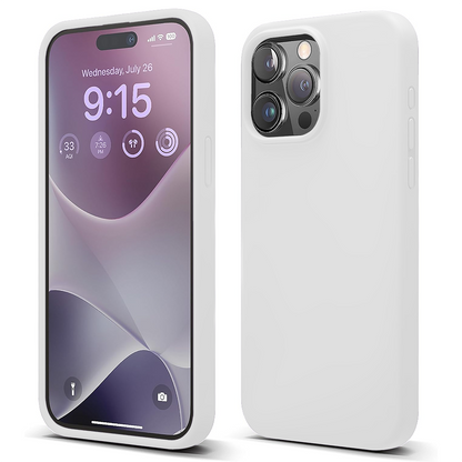 Husa Soft Silicone - iPhone 15 Pro - Alb