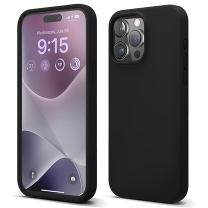 Soft Silicone Case - iPhone 15 Pro - Black