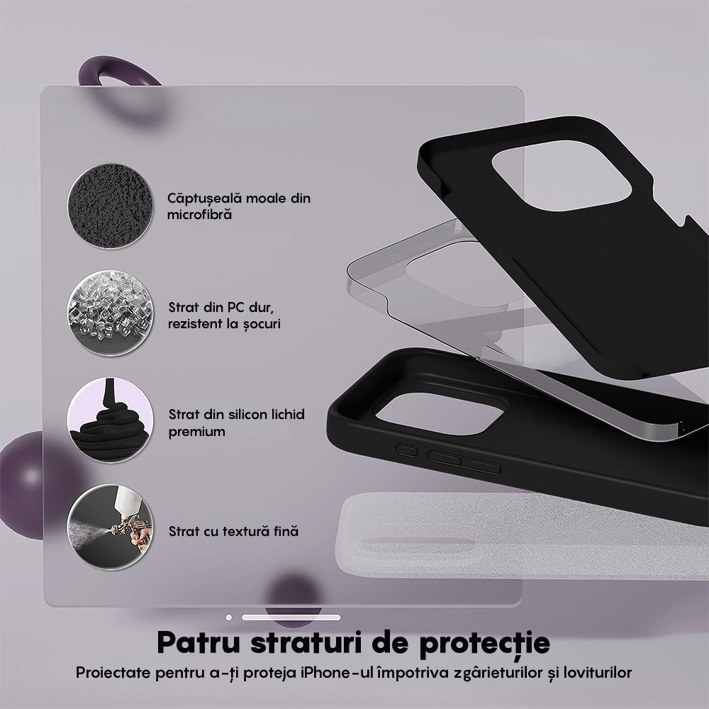 Soft Silicone Case - iPhone 15 Pro - Black