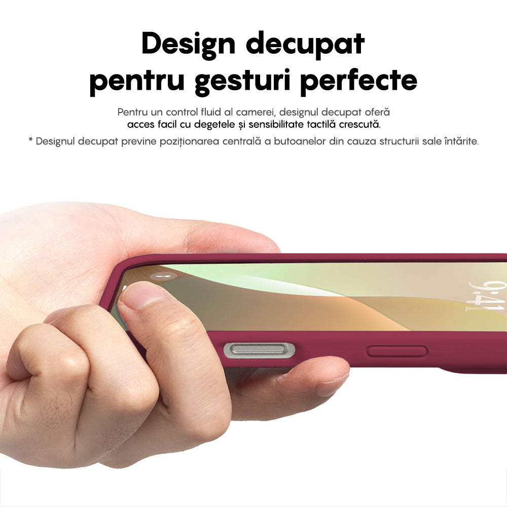 Husa Soft Silicone - iPhone 16 - Burgundy