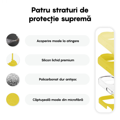 Husa Soft Silicone - iPhone 16 Plus - Galben