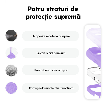 Husa Soft Silicone - iPhone 16 Plus - Light Lilac