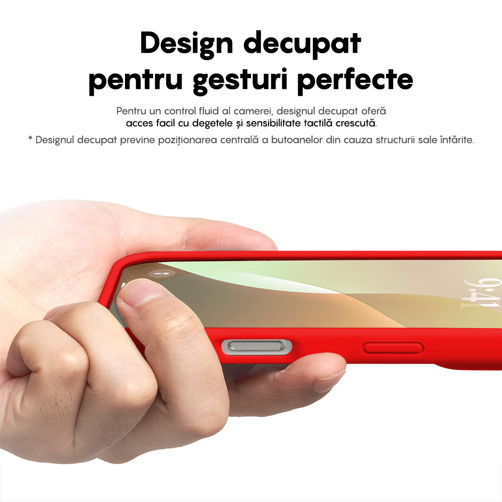 Husa Soft Silicone - iPhone 16 Plus - Rosu