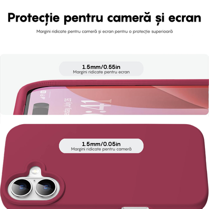 Soft Silicone Case - iPhone 16 Plus - Burgundy