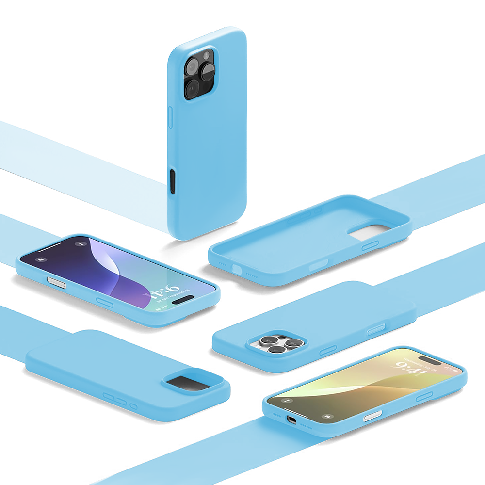 Husa Soft Silicone - iPhone 16 Pro Max - Cadet Blue