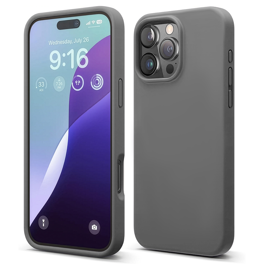Husa Soft Silicone - iPhone 16 Pro Max - Dark Grey