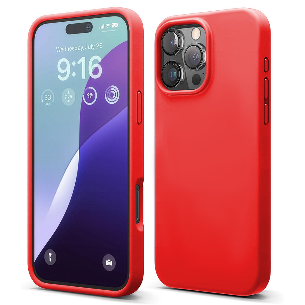 Husa Soft Silicone - iPhone 16 Pro Max - Rosu