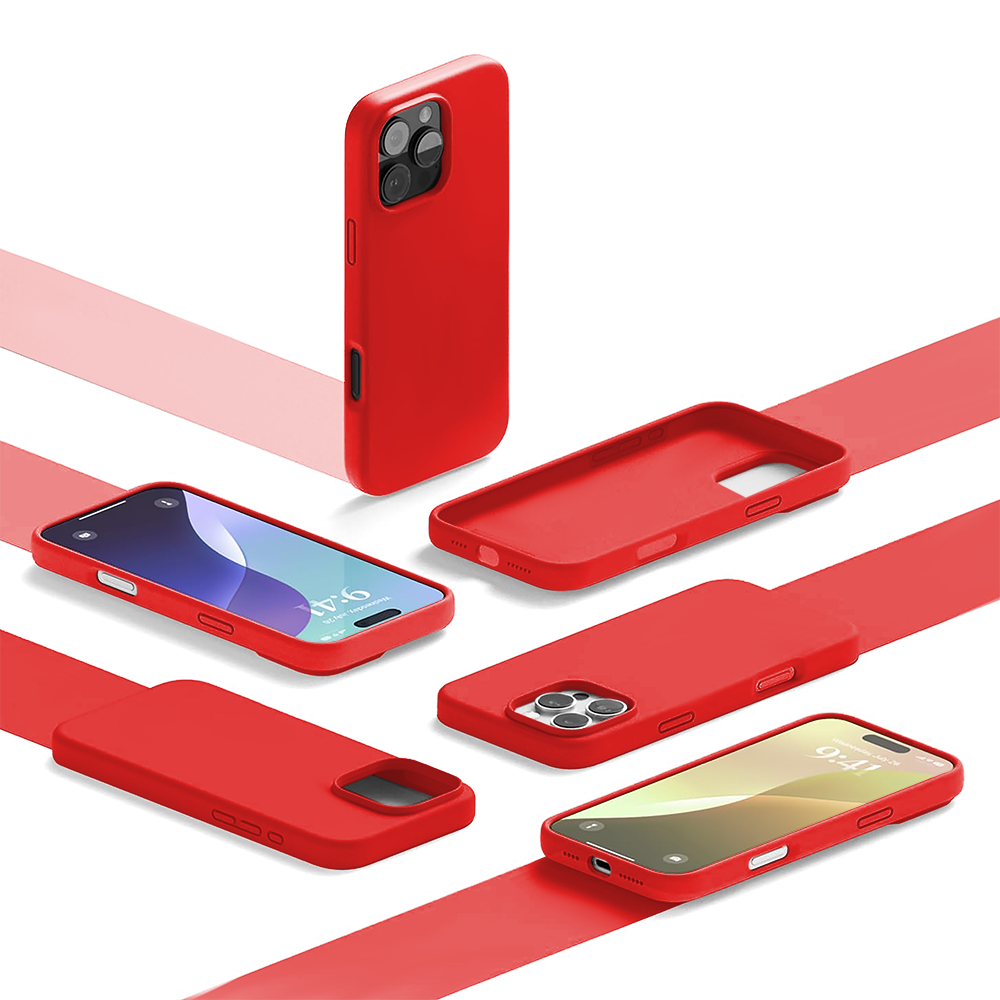 Husa Soft Silicone - iPhone 16 Pro Max - Rosu