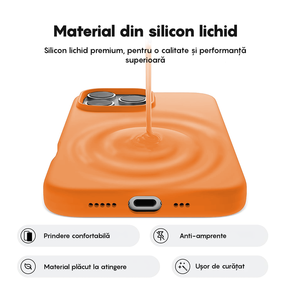 Husa Soft Silicone - iPhone 16 Pro Max - Nectarine