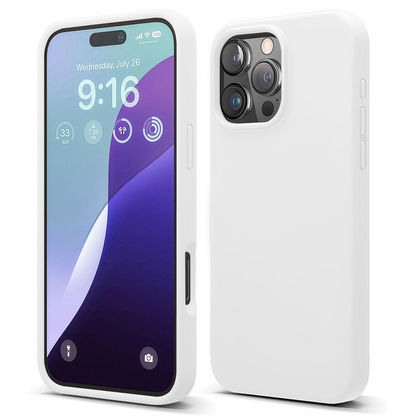 Soft Silicone Case - iPhone 16 Pro Max - White