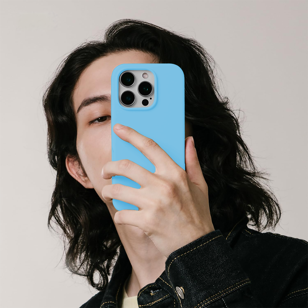 Husa Soft Silicone - iPhone 16 Pro - Cadet Blue