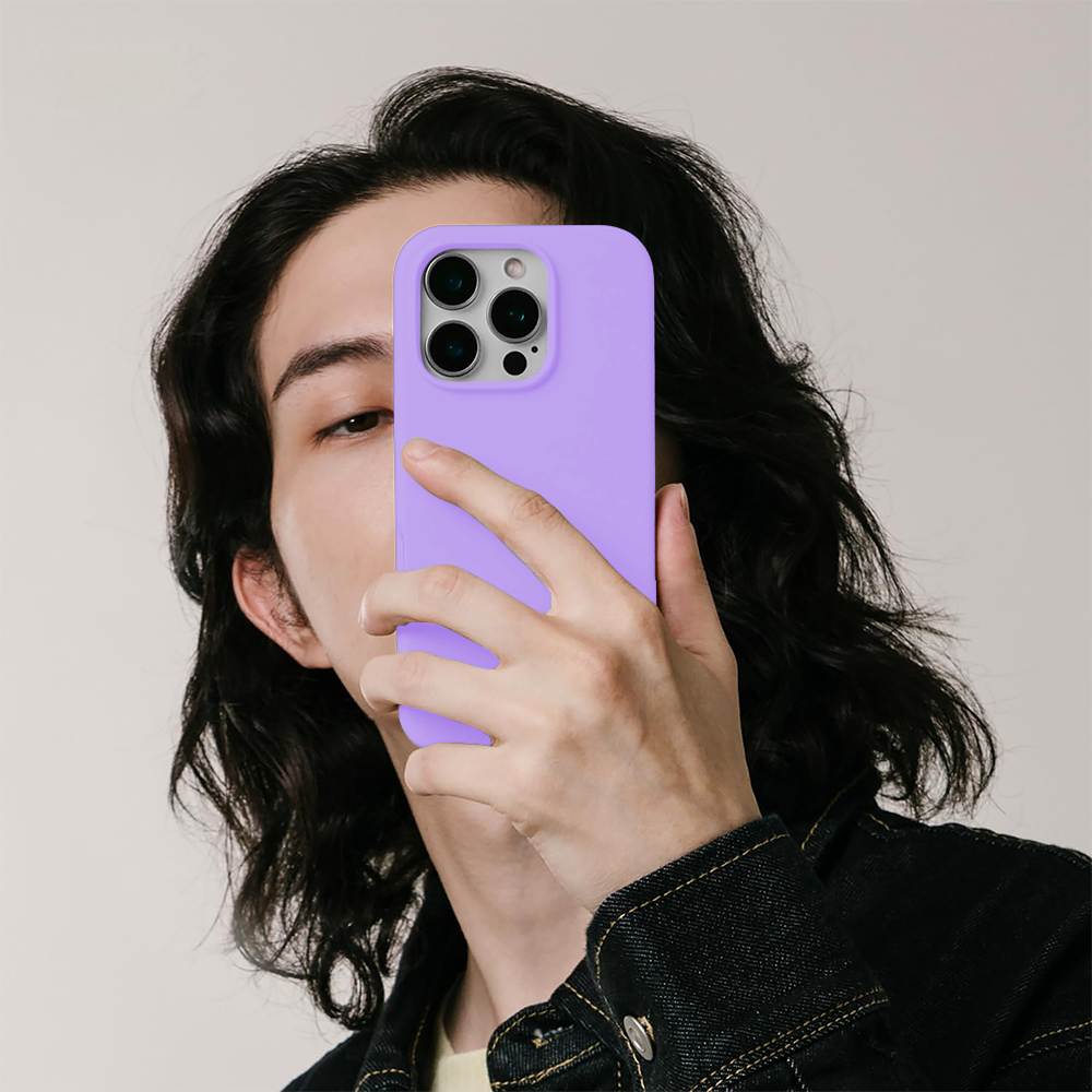 Husa Soft Silicone - iPhone 16 Pro - Light Lilac