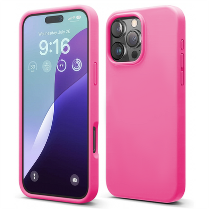 Soft Silicone Case - iPhone 16 Pro - Fuchsia