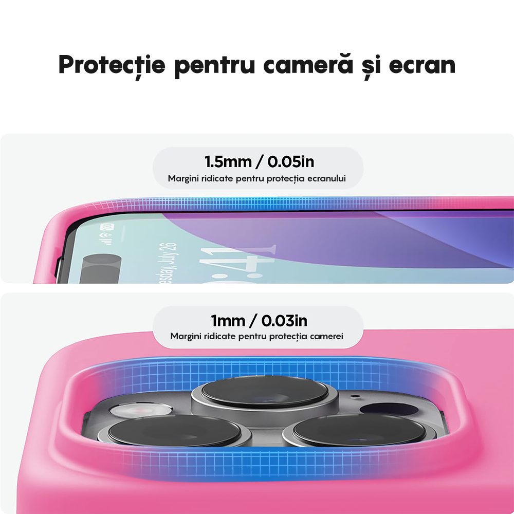 Husa Soft Silicone - iPhone 16 Pro - Fuchsia