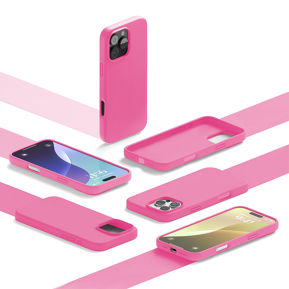 Soft Silicone Case - iPhone 16 Pro - Fuchsia