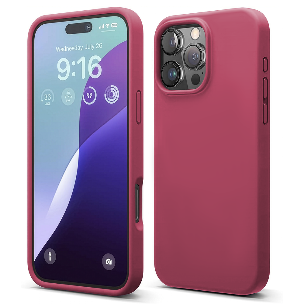 Husa Soft Silicone - iPhone 16 Pro - Burgundy