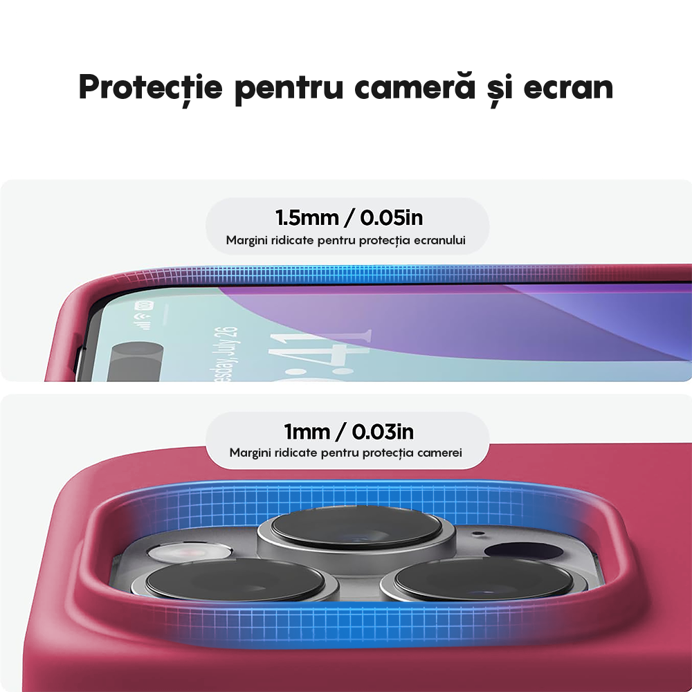 Husa Soft Silicone - iPhone 16 Pro - Burgundy