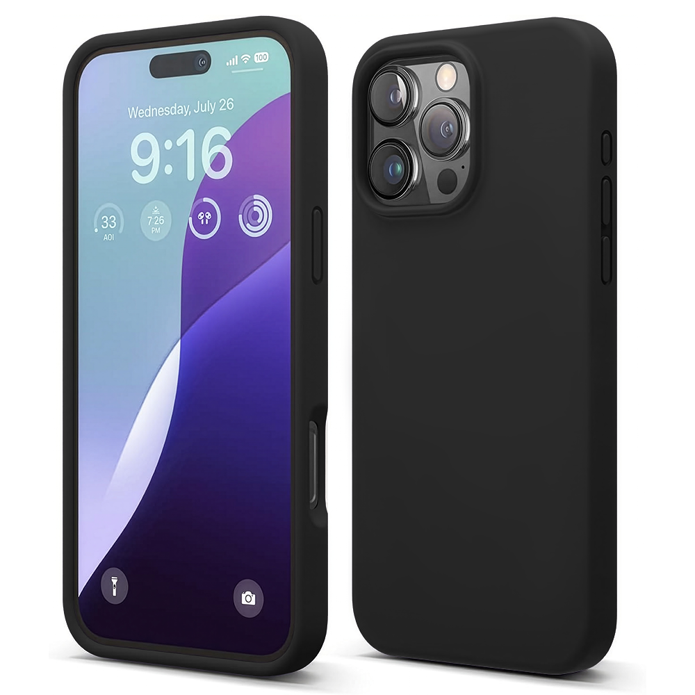 Husa Soft Silicone - iPhone 16 Pro - Negru