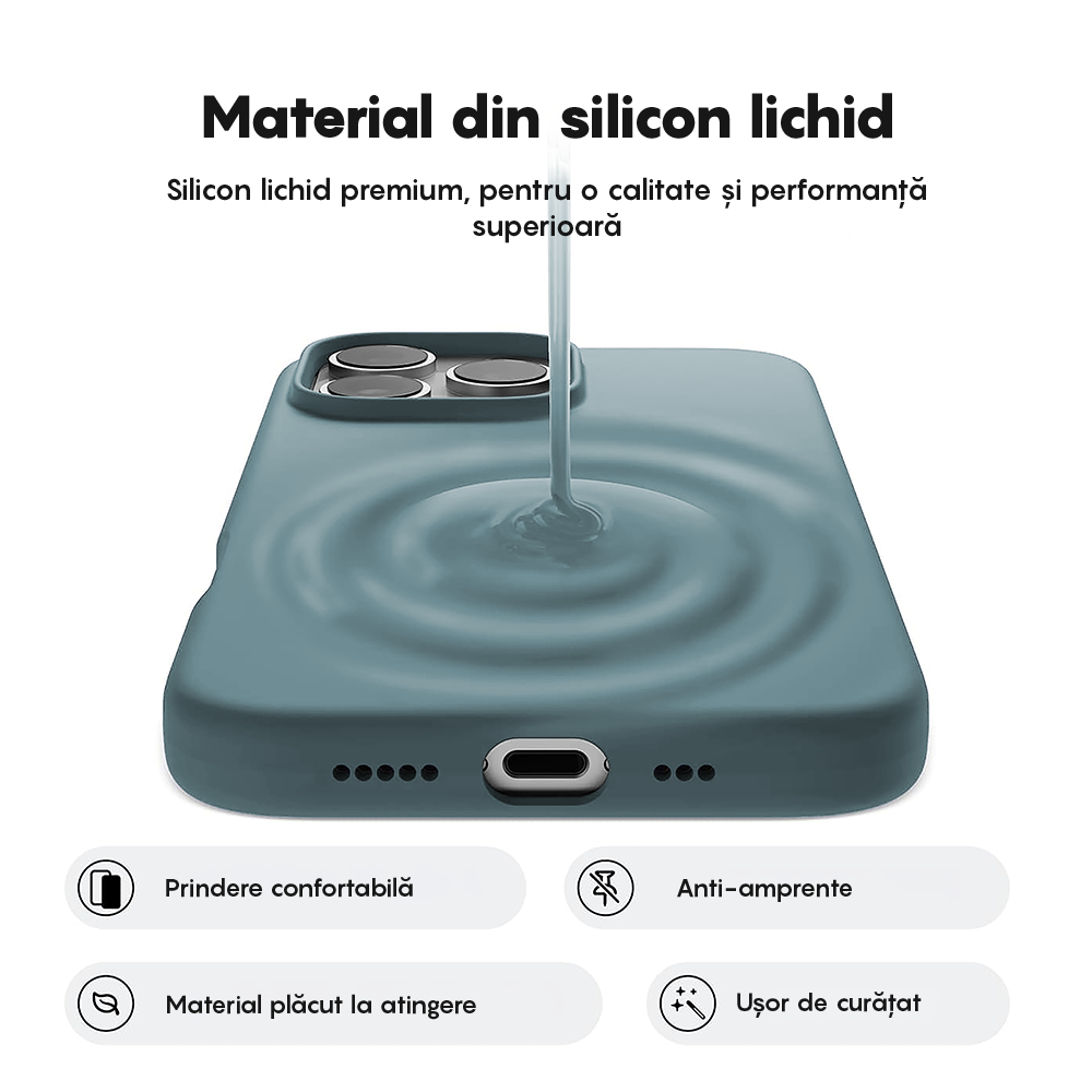 Husa Soft Silicone - iPhone 16 Pro - Midnight Blue