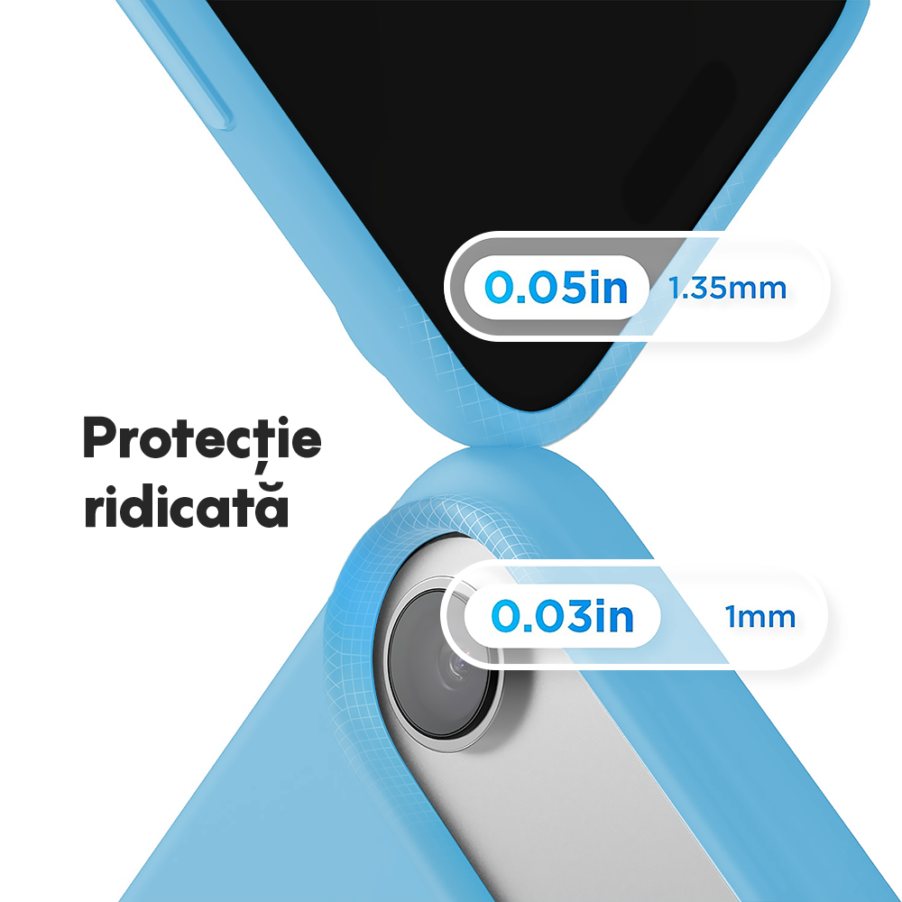 Husa Soft Silicone - iPhone 17 Air - Cadet Blue