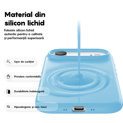 Husa Soft Silicone - iPhone 17 Air - Cadet Blue