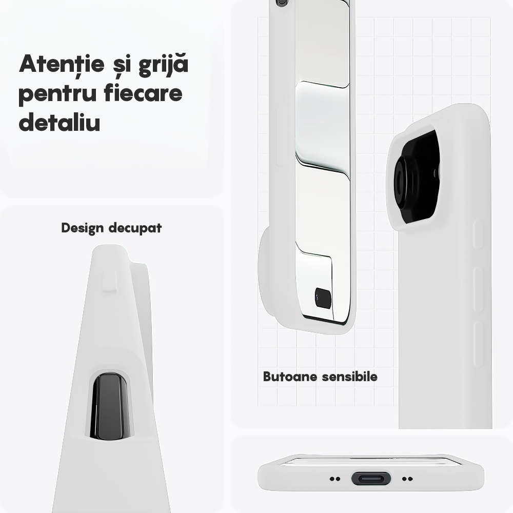 Husa Soft Silicone - iPhone 17 Air - Alb