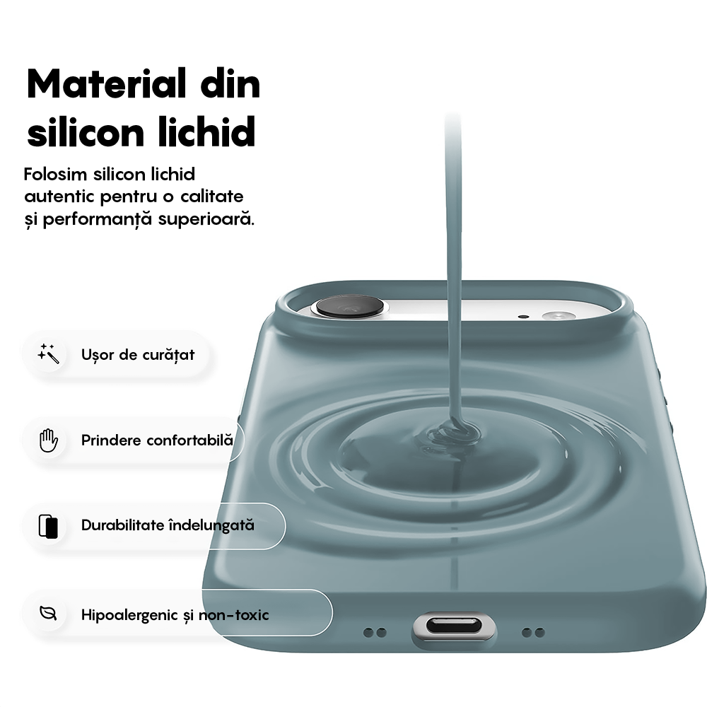 Husa Soft Silicone - iPhone 17 Air - Midnight Blue