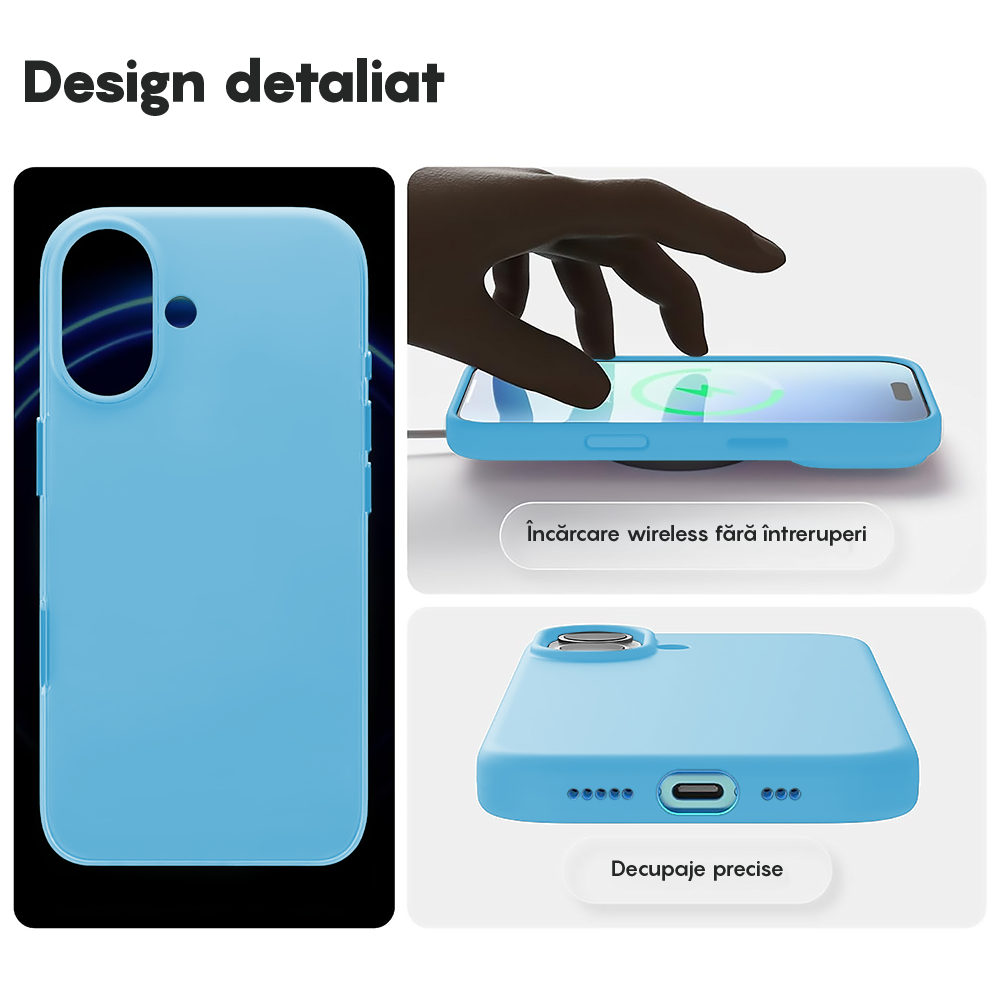 Soft Silicone Case - iPhone 17 - Cadet Blue