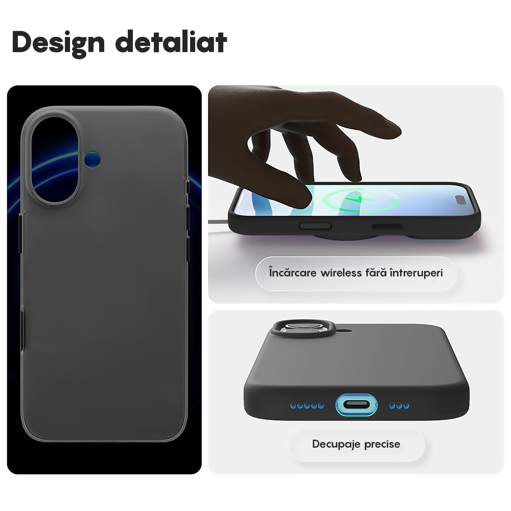 Husa Soft Silicone - iPhone 17 - Dark Gray